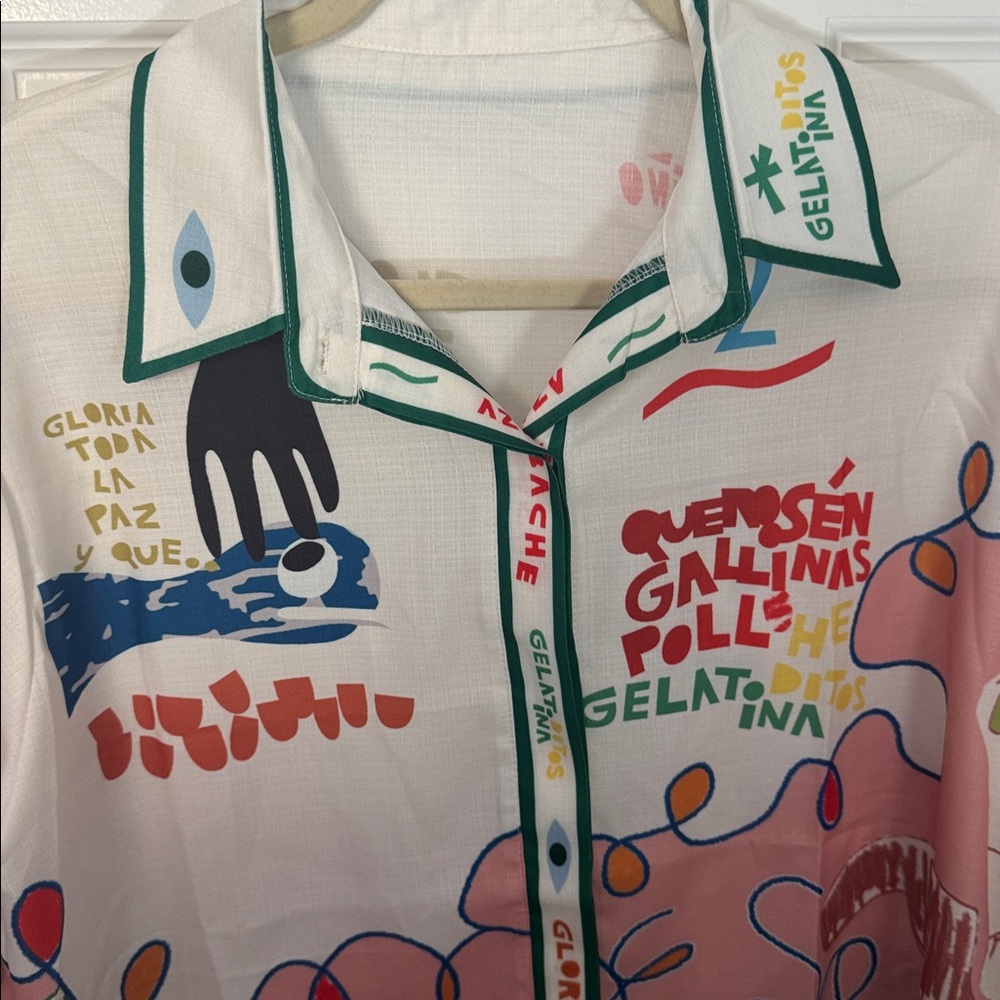 Colorful Graphic Button-Up Shirt - Picture 2 of 5